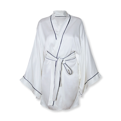 His & Hers Çift Kişilik Kimono Seti (Beyaz & Siyah)
